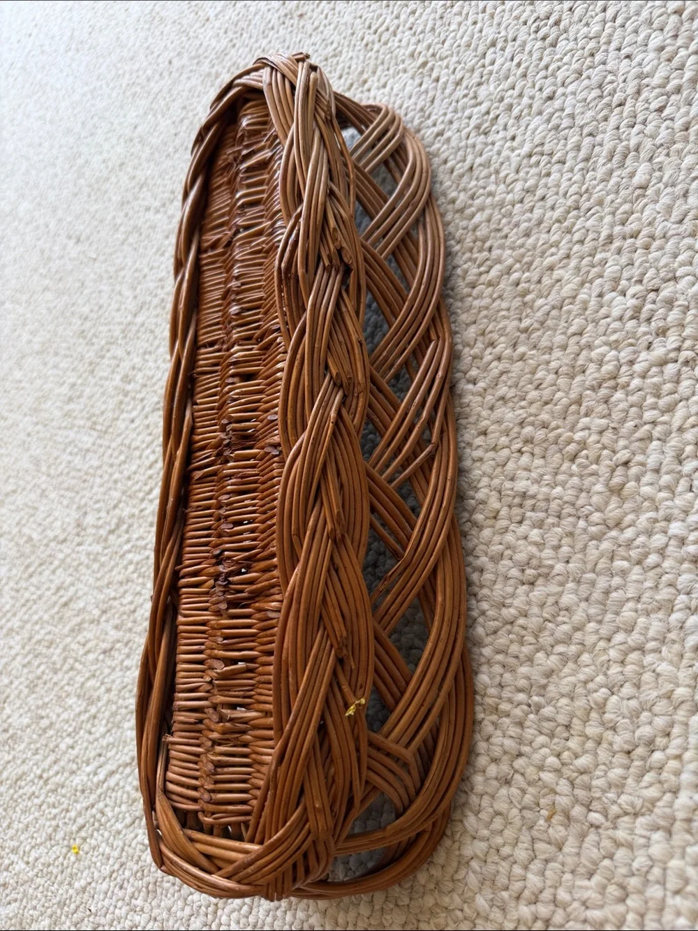 Woven Rattan Bread Basket - Brown